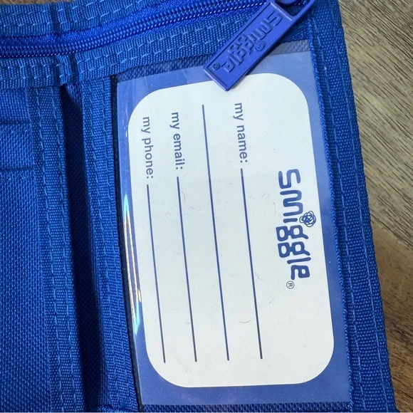 SMIGGLE Kid’s Dinosaur Trifold Wallet Velcro Blue Green - Picture 7 of 8